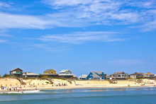 Beach With Cottages At Nags Head In The Outer Banks