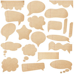 Aufkleber - Collection of Paper speech bubbles. With Save path on paper