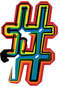 colorful font