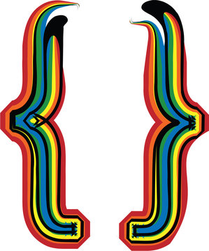 colorful font