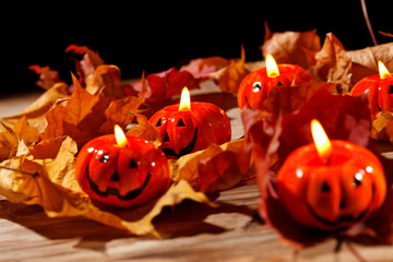 Wall Mural - Halloween pumpkins