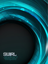 Blue Swirl Vector Abstract Background