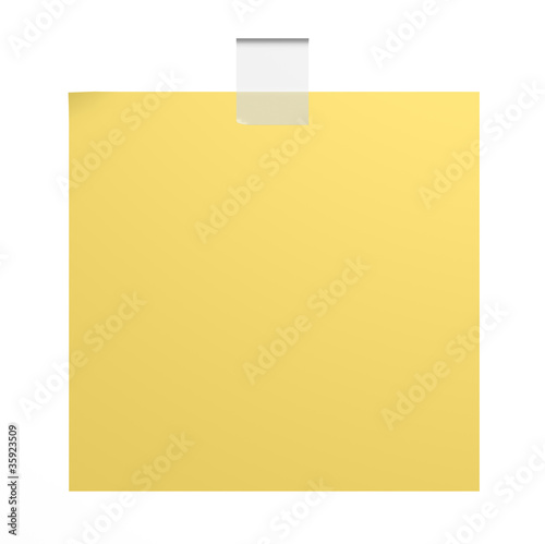 Fotografie, Tablou post -it isolato su sfondo bianco