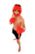 © cristovao31 - Top view of young Boxer fighter with boxing helmet and gloves ov