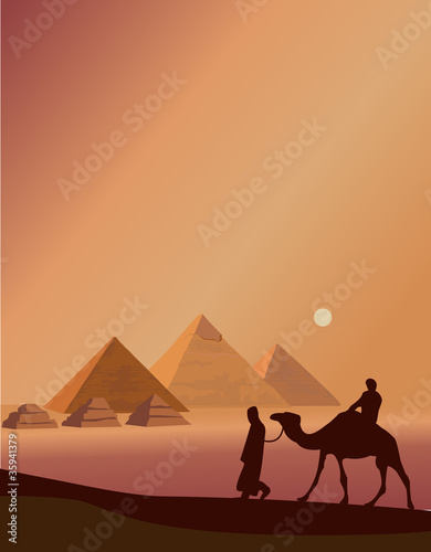 Dekoracja na wymiar  beduin-i-piramidy