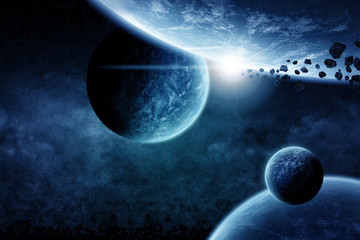 Poster - Planet space design illustration