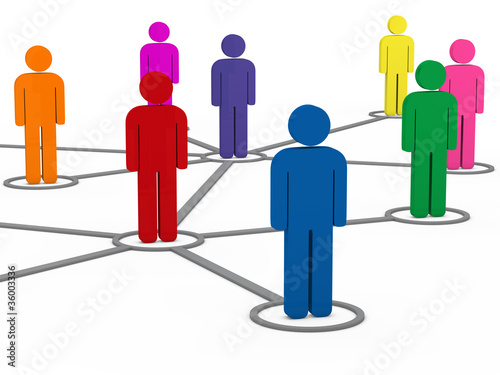 3d social communication people network