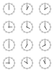 Poster - clock icons