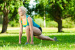 © mr.markin - Young woman doing yoga exercise