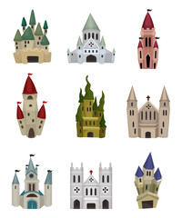 Sticker - cartoon Fairy tale castle icon