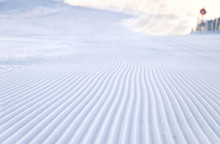 Groomed Ski Track At Hintertux Glacier