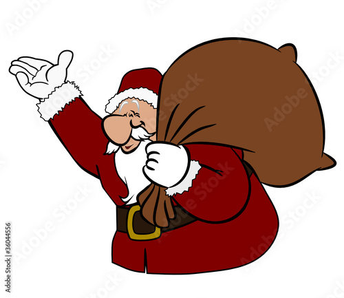 Nikolaus mit einem Sack voller Geschenke kaufen Sie