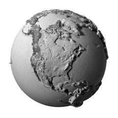 gray globe - north america