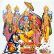 hindu deity Hanuman and Lord Rama