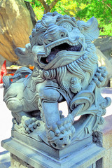 Wall Mural - Xiamen Nanputuo temple granite dragon