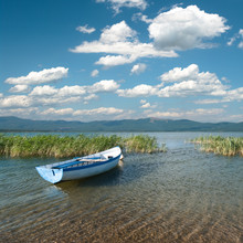 Cloudscape On Lake Prespa, Republic Of Macedonia