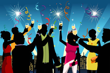 Poster - New Year celebration party