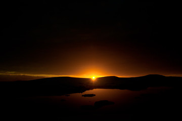 Wall Mural - summer sunset in antarctica
