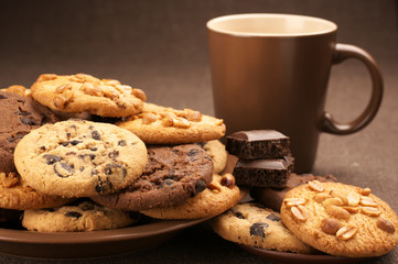 Poster - Various cookies and coffee