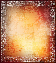 Wall Mural - grungy background with ornamented frames. eps10 vector