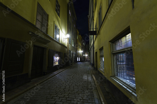 Foto Gamla Stan,The Old Town in Stockholm, Sweden