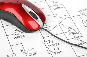 Wall Mural - Circuit diagram