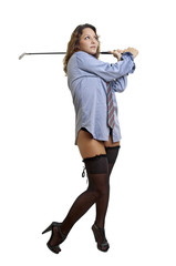 Wall Mural - Golf girl