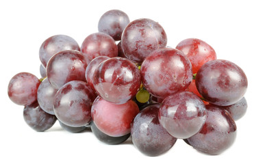 Wall Mural - Purple Grapes Isolated on White Background