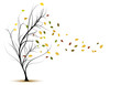 © Olivier Le Moal - decorative vector tree silhouette in autumn