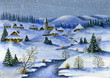 canvas print picture - Winter landscape