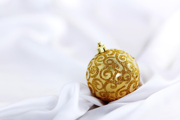 Wall Mural - gold christmas ball