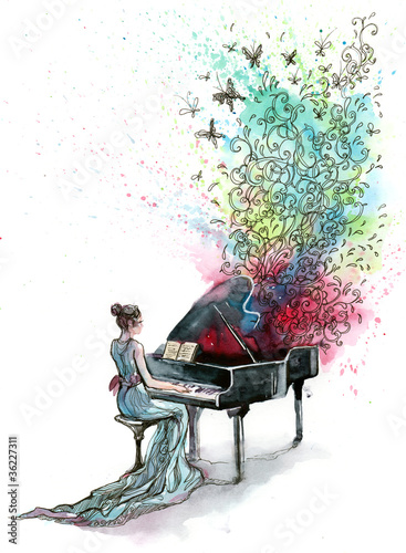 Plakat na zamówienie grand piano music (series C)