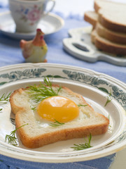 Canvas Print - toast with egg