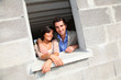 © goodluz - In loved couple standing in their future house