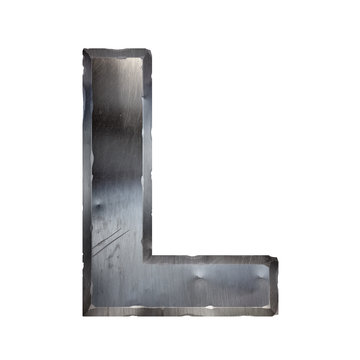 Metal letter isolated on white