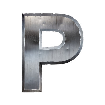 Metal letter isolated on white