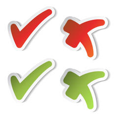 Poster - Vector check mark stickers