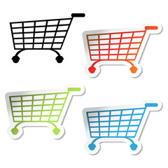 Poster - Vector add delete shopping cart item