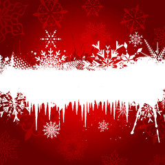 Poster - Snowflake and Icicle background