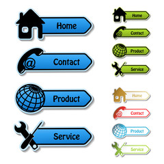 Poster - vector banners - home, contact, product, service