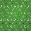 Green Christmas Seamless Pattern