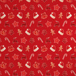 Red Christmas Seamless Pattern