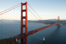 Golden Gate Bridge In San Francisco After Sunrise