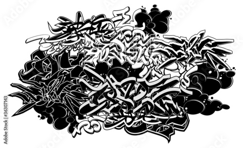 Naklejka dekoracyjna Graffiti composition 1