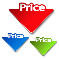 Poster - Vector price arrow labels