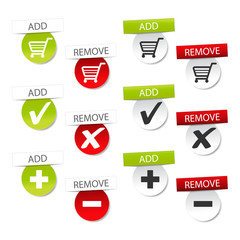 Poster - Vector add delete shopping cart item