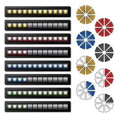 Poster - Vector loading progress bars