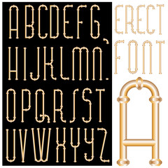 bronze erect font