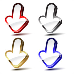 Poster - Vector shiny navigation arrows