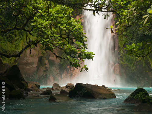 Naklejka - mata magnetyczna na lodówkę Celestial blue waterfall